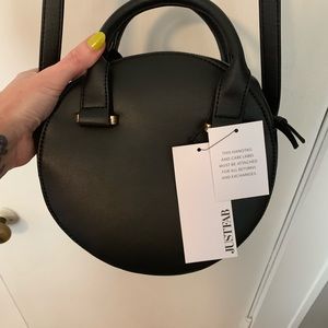 black circle shoulder bag JUSTFAB NWT